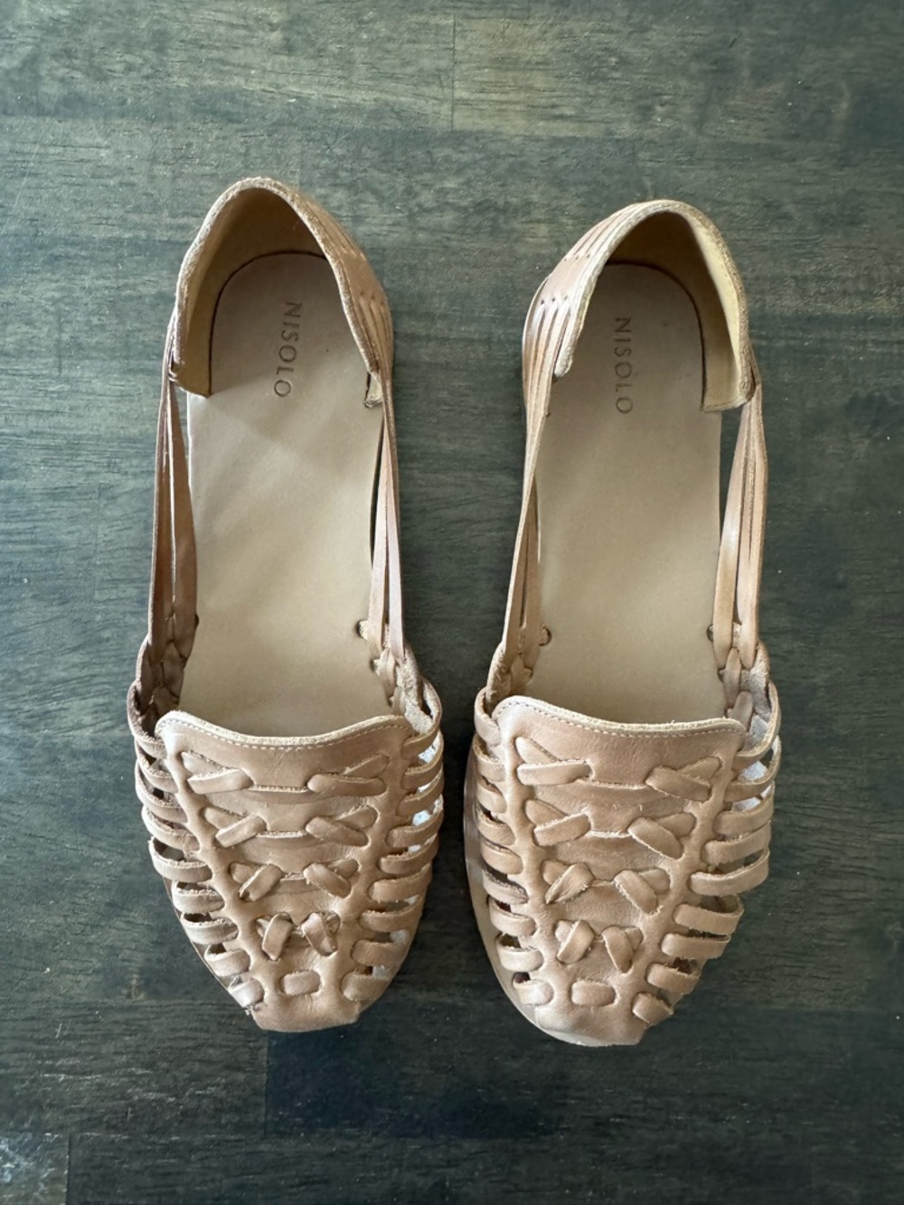 Nisolo Huarache Sandals in Almond